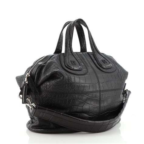 givenchy nightingale medium misure|GIVENCHY Calfskin Crocodile Embossed Medium Nightingale .